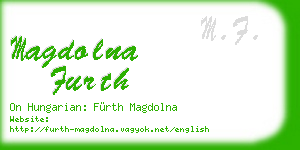 magdolna furth business card