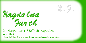 magdolna furth business card